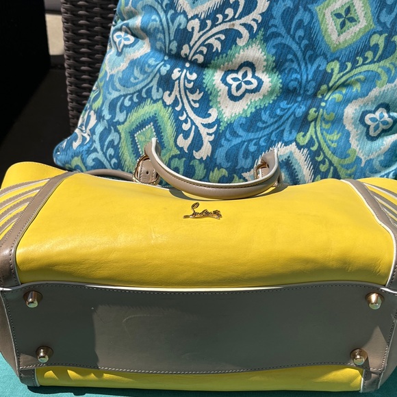 Christian Louboutin Yellow Leather Tote Bag - Picture 12 of 13